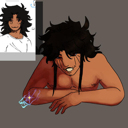 Rendered half body(?) oc